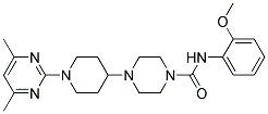 4-[1-(4,6-DIMETHYLPYRIMIDIN-2-YL)PIPERIDIN-4-YL]-N-(2-METHOXYPHENYL)PIPERAZINE-1-CARBOXAMIDE 结构式
