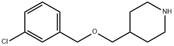 4-([(3-CHLOROBENZYL)OXY]METHYL)PIPERIDINE 结构式