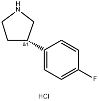 (S)-3-(4-氟苯基)吡咯烷盐酸盐 结构式