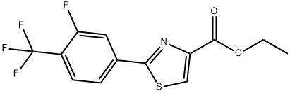 2-(3-氟-4-(三氟甲基)苯基)噻唑-4-羧酸乙酯 结构式