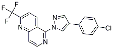 5-[4-(4-CHLOROPHENYL)-1H-PYRAZOL-1-YL]-2-(TRIFLUOROMETHYL)-1,6-NAPHTHYRIDINE 结构式