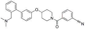 3-([4-((2'-[(DIMETHYLAMINO)METHYL]BIPHENYL-3-YL)OXY)PIPERIDIN-1-YL]CARBONYL)BENZONITRILE 结构式