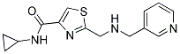 N-CYCLOPROPYL-2-([(PYRIDIN-3-YLMETHYL)AMINO]METHYL)-1,3-THIAZOLE-4-CARBOXAMIDE 结构式