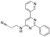 3-[(2-PHENYL-6-PYRIDIN-3-YLPYRIMIDIN-4-YL)AMINO]PROPANENITRILE 结构式