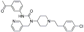 N'-(3-ACETYLPHENYL)-N-(1-[2-(4-CHLOROPHENYL)ETHYL]PIPERIDIN-4-YL)-N-(PYRIDIN-3-YLMETHYL)UREA 结构式