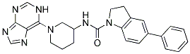 5-PHENYL-N-[1-(1H-PURIN-6-YL)PIPERIDIN-3-YL]INDOLINE-1-CARBOXAMIDE 结构式