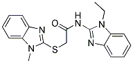 N-(1-ETHYL-1H-BENZIMIDAZOL-2-YL)-2-[(1-METHYL-1H-BENZIMIDAZOL-2-YL)THIO]ACETAMIDE 结构式