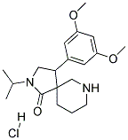 4-(3,5-DIMETHOXYPHENYL)-2-ISOPROPYL-2,7-DIAZASPIRO[4.5]DECAN-1-ONE HYDROCHLORIDE 结构式