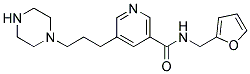 N-(2-FURYLMETHYL)-5-(3-PIPERAZIN-1-YLPROPYL)NICOTINAMIDE 结构式