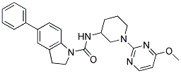 N-[1-(4-METHOXYPYRIMIDIN-2-YL)PIPERIDIN-3-YL]-5-PHENYLINDOLINE-1-CARBOXAMIDE 结构式
