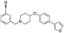 3-((4-[4-(3-THIENYL)PHENOXY]PIPERIDIN-1-YL)METHYL)BENZONITRILE 结构式