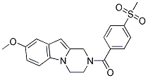 8-METHOXY-2-[4-(METHYLSULFONYL)BENZOYL]-1,2,3,4-TETRAHYDROPYRAZINO[1,2-A]INDOLE 结构式