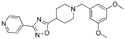 4-(5-[1-(3,5-DIMETHOXYBENZYL)PIPERIDIN-4-YL]-1,2,4-OXADIAZOL-3-YL)PYRIDINE 结构式
