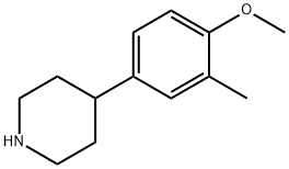 4-(4-甲氧基-3-甲基苯基)哌啶 结构式