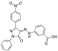 3-(N'-[3-(4-NITRO-PHENYL)-5-OXO-1-PHENYL-1,5-DIHYDRO-PYRAZOL-4-YLIDENE]-HYDRAZINO)-BENZOIC ACID 结构式