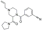 3-([4-ALLYL-2-(PYRROLIDIN-1-YLCARBONYL)PIPERAZIN-1-YL]CARBONYL)BENZONITRILE 结构式