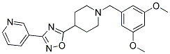 3-(5-[1-(3,5-DIMETHOXYBENZYL)PIPERIDIN-4-YL]-1,2,4-OXADIAZOL-3-YL)PYRIDINE 结构式