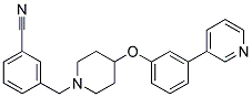 3-([4-(3-PYRIDIN-3-YLPHENOXY)PIPERIDIN-1-YL]METHYL)BENZONITRILE 结构式