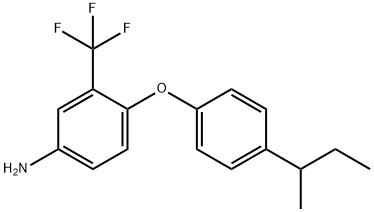 4-[4-(SEC-BUTYL)PHENOXY]-3-(TRIFLUOROMETHYL)-PHENYLAMINE 结构式