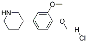 3-(3,4-二甲氧基苯基)哌啶盐酸盐 结构式