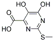 5,6-DIHYDROXY-2-METHYLSULFANYL-PYRIMIDINE-4-CARBOXYLIC ACID 结构式