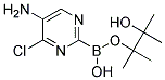 5-AMINO-4-CHLOROPYRIMIDINE-2-BORONIC ACID PINACOL ESTER 结构式