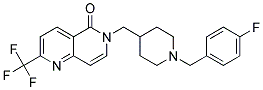 6-([1-(4-FLUOROBENZYL)PIPERIDIN-4-YL]METHYL)-2-(TRIFLUOROMETHYL)-1,6-NAPHTHYRIDIN-5(6H)-ONE 结构式