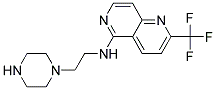 N-(2-PIPERAZIN-1-YLETHYL)-2-(TRIFLUOROMETHYL)-1,6-NAPHTHYRIDIN-5-AMINE 结构式