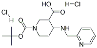 4-[(PYRIDIN-2-YLMETHYL)-AMINO]-PIPERIDINE-1,3-DICARBOXYLIC ACID 1-TERT-BUTYL ESTER DIHYDROCHLORIDE 结构式