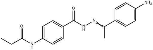 N-(4-[1-(4-AMINO-PHENYL)-ETHYLIDENE-HYDRAZINOCARBONYL]-PHENYL)-PROPIONAMIDE 结构式