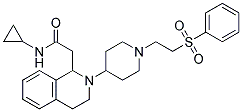 N-CYCLOPROPYL-2-(2-(1-[2-(PHENYLSULFONYL)ETHYL]PIPERIDIN-4-YL)-1,2,3,4-TETRAHYDROISOQUINOLIN-1-YL)ACETAMIDE 结构式