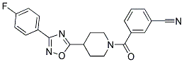 3-((4-[3-(4-FLUOROPHENYL)-1,2,4-OXADIAZOL-5-YL]PIPERIDIN-1-YL)CARBONYL)BENZONITRILE 结构式