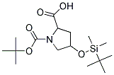 4-(TERT-BUTYL-DIMETHYL-SILANYLOXY)-PYRROLIDINE-1,2-DICARBOXYLIC ACID 1-TERT-BUTYL ESTER 结构式