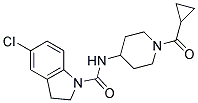 5-CHLORO-N-[1-(CYCLOPROPYLCARBONYL)PIPERIDIN-4-YL]INDOLINE-1-CARBOXAMIDE 结构式