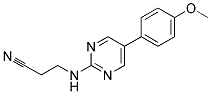 3-([5-(4-METHOXYPHENYL)PYRIMIDIN-2-YL]AMINO)PROPANENITRILE 结构式