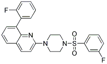 8-(2-FLUOROPHENYL)-2-(4-[(3-FLUOROPHENYL)SULFONYL]PIPERAZIN-1-YL)QUINOLINE 结构式