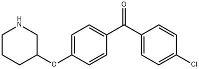 (4-CHLOROPHENYL)[4-(3-PIPERIDINYLOXY)PHENYL]-METHANONE 结构式