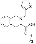 2-THIOPHEN-2-YLMETHYL-1,2,3,4-TETRAHYDRO-ISOQUINOLINE-3-CARBOXYLIC ACID HYDROCHLORIDE 结构式