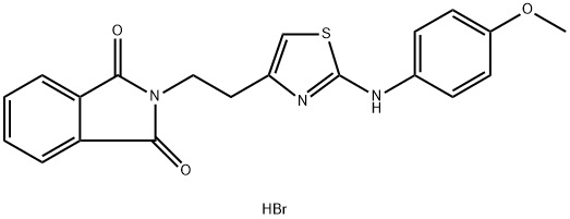 4-[2-(1,3-DIOXO-1,3-DIHYDRO-2H-ISOINDOL-2-YL)ETHYL]-N-(4-METHOXYPHENYL)-1,3-THIAZOL-2-AMINIUM BROMIDE 结构式