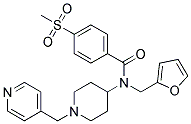 N-(2-FURYLMETHYL)-4-(METHYLSULFONYL)-N-[1-(PYRIDIN-4-YLMETHYL)PIPERIDIN-4-YL]BENZAMIDE 结构式