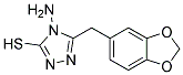 4-AMINO-5-(1,3-BENZODIOXOL-5-YLMETHYL)-4H-1,2,4-TRIAZOLE-3-THIOL 结构式