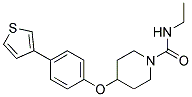 N-ETHYL-4-[4-(3-THIENYL)PHENOXY]PIPERIDINE-1-CARBOXAMIDE 结构式