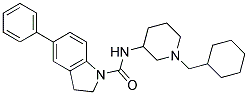 N-[1-(CYCLOHEXYLMETHYL)PIPERIDIN-3-YL]-5-PHENYLINDOLINE-1-CARBOXAMIDE 结构式