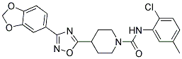 4-[3-(1,3-Benzodioxol-5-yl)-1,2,4-oxadiazol-5-yl]-N-(2-chloro-5-methylphenyl)piperidine-1-carboxamide 结构式
