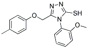 4-(2-METHOXYPHENYL)-5-((4-METHYLPHENOXY)METHYL)-4H-1,2,4-TRIAZOLE-3-THIOL 结构式