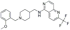 N-([1-(2-METHOXYBENZYL)PIPERIDIN-4-YL]METHYL)-2-(TRIFLUOROMETHYL)-1,6-NAPHTHYRIDIN-5-AMINE 结构式