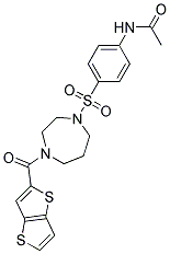 N-(4-([4-(THIENO[3,2-B]THIEN-2-YLCARBONYL)-1,4-DIAZEPAN-1-YL]SULFONYL)PHENYL)ACETAMIDE 结构式