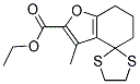 ETHYL 3-METHYL-6,7-DIHYDRO-5H-SPIRO[1-BENZOFURAN-4,2'-[1,3]DITHIOLANE]-2-CARBOXYLATE 结构式