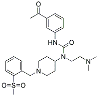 N'-(3-ACETYLPHENYL)-N-[2-(DIMETHYLAMINO)ETHYL]-N-(1-[2-(METHYLSULFONYL)BENZYL]PIPERIDIN-4-YL)UREA 结构式