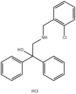 N-(2-Chlorobenzyl)-2-hydroxy-2,2-diphenyl-1-ethanaminium chloride 结构式